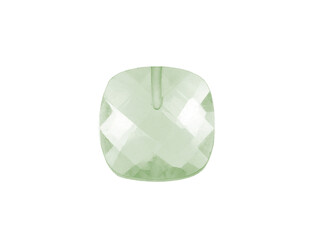 Prasiolite coussin taille facettes double face 6.0 mm