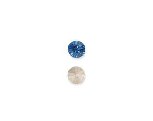 Simili saphir rond taille brillant 3.2 mm