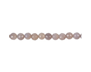 Collier d'agathes grises taille facettes 8.0 mm