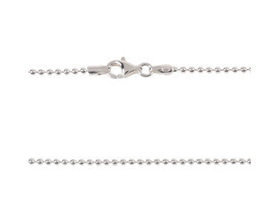 Collier perles argent  1.5 mm longueur