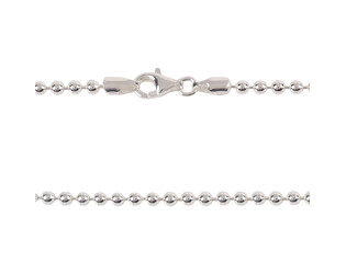 Collier perles argent  2.5 mm longueur 90cm
