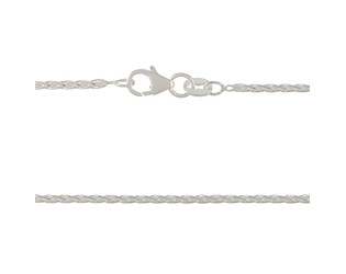 Collier queue de renard argent 1.5 mm longueur 45 mm