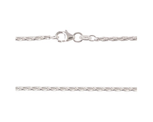 Collier queue de renard argent 2.0 mm longueur 42 cm