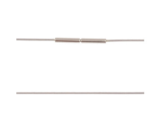 Collier cable argent 0.8 mm longueur 42 cm