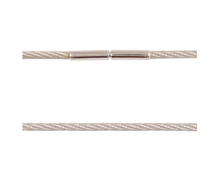 Collier cable argent 2.3 mm longueur 45 cm