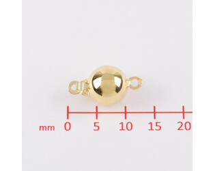 Fermoir boule or jaune 14 carats 7.0 mm