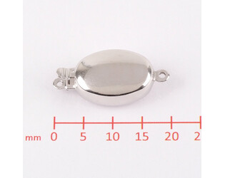 Fermoir ovale argent