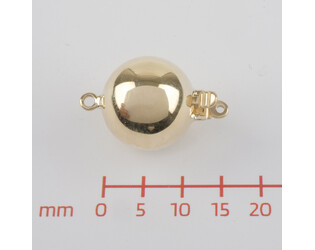 Fermoir boule jaune 9 carats