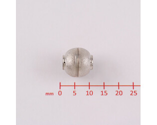 Fermoir boule argent mat 10.0 mm
