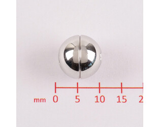 Fermoir rond argent mat 10.0 mm