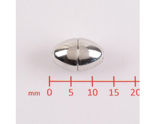 Fermoir olive argent mat 8.0 mm