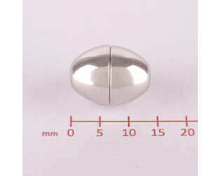 Fermoir olive argent mat 10.0 mm
