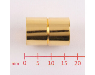 Fermoir magnétique cylindre argent doré 11.0 mm