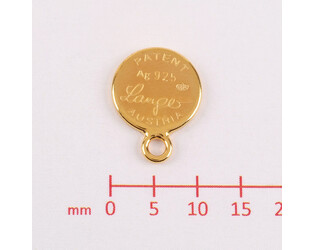 Médaillon argent doré 10.0 mm