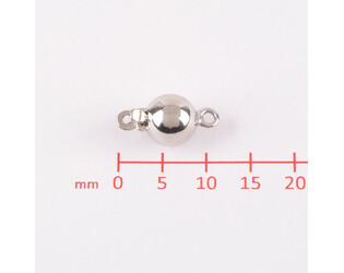 Fermoir boule argent 6.0 mm
