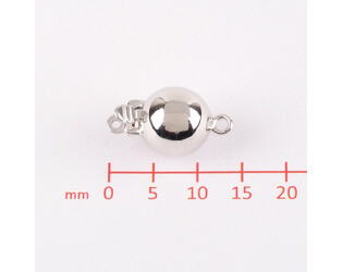 Fermoir boule argent 8.0 mm