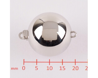 Fermoir boule argent 17.0 mm