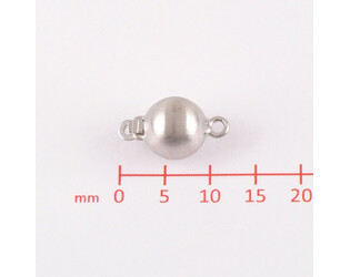 Fermoir boule argent mat 7.0 mm