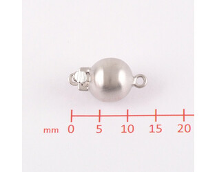 Fermoir boule argent mat 8.0 mm