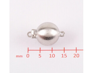Fermoir boule argent mat 10.0 mm