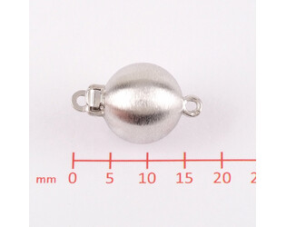 Fermoir boule argent mat 11.0 mm
