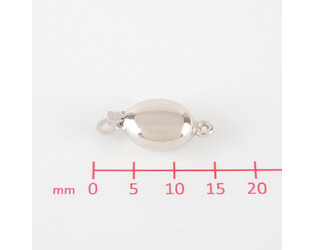 Fermoir ovale argent