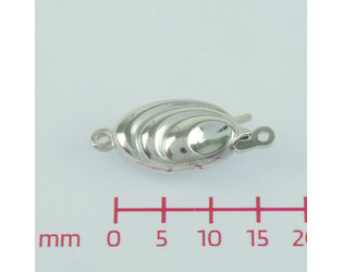 FERMOIR OVAL ARGENT REVERSIBLE