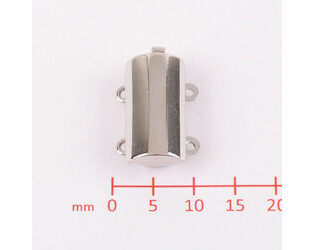 Fermoir de bracelet boule 2 rangs en argent