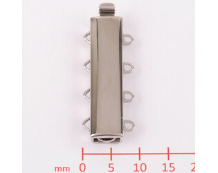 Fermoir de bracelet boule 4 rangs en argent