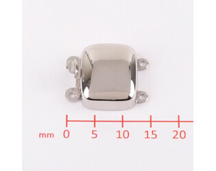 Fermoir de bracelet vertical 2 rangs en argent