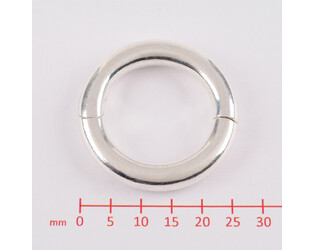 Clip pour perle rond massif argent