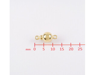 Fermoir boule argent doré 6.0 mm