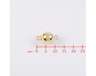 Fermoir boule argent doré 7.0 mm