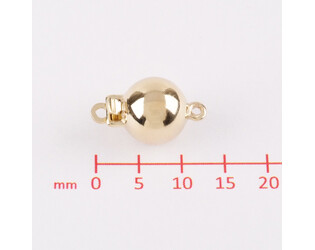 Fermoir boule argent doré 8.0 mm