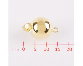 Fermoir boule argent doré 10.0 mm