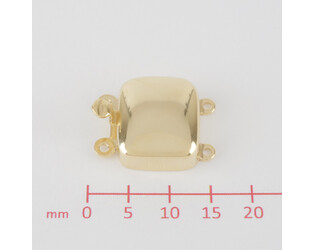 Fermoir de bracelet 2 rangs argent-doré