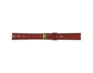 Horlogeband Lecco 20.0 mm  bruin crocco uitvoering gestikt met stalen gesp